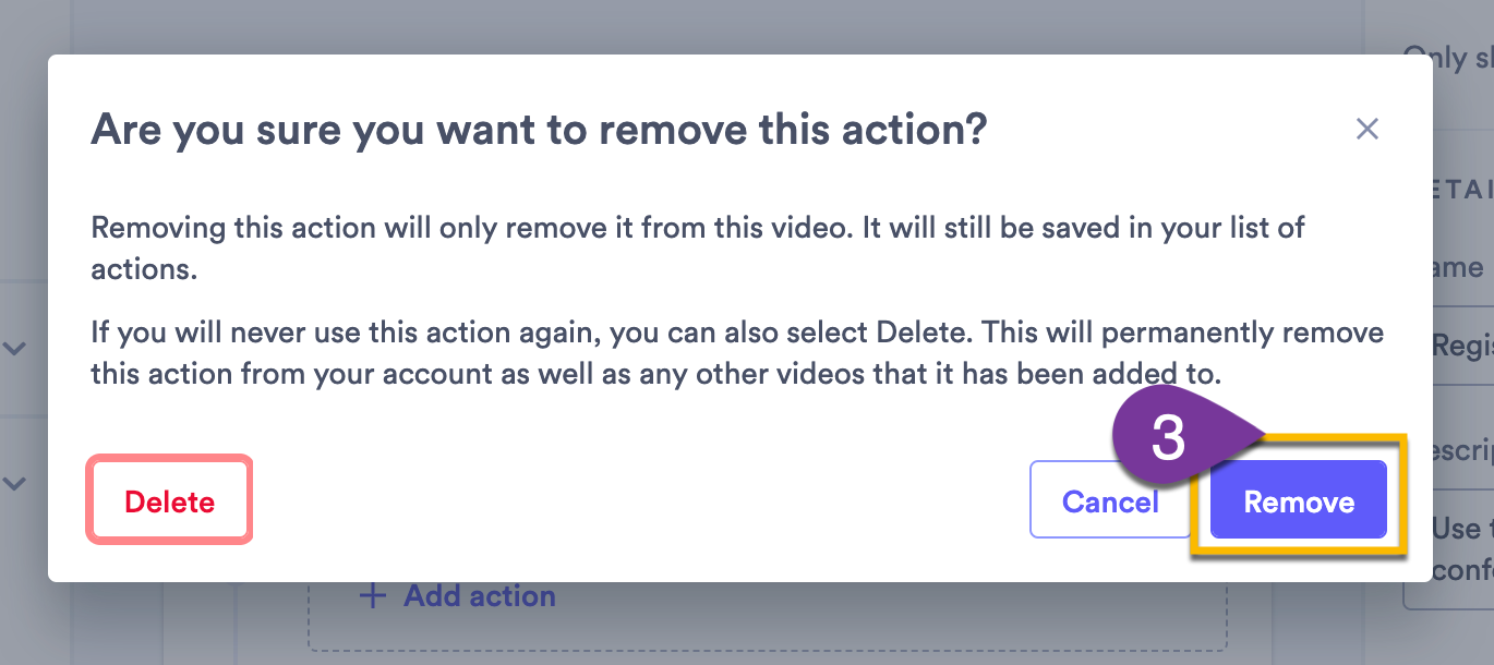 Selecting Remove again on the pop-up message to confirm your choice