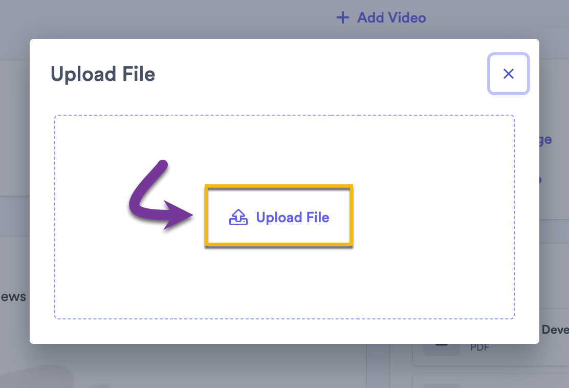 Clickable upload box that you can also drag files into