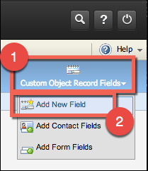 Add New Field button under Custom Object Record Fields.