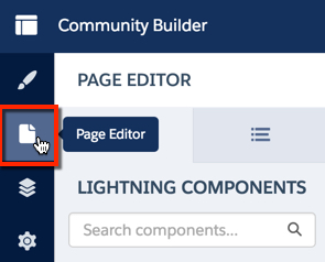 Page Editor is the second option in the righthand menu. 