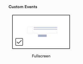 Click Fullscreen and then Create
