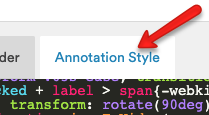 Annotation Style Tab
