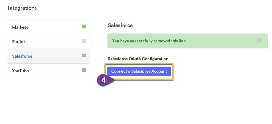 Re-connecting Vidyard to your Salesforce organization