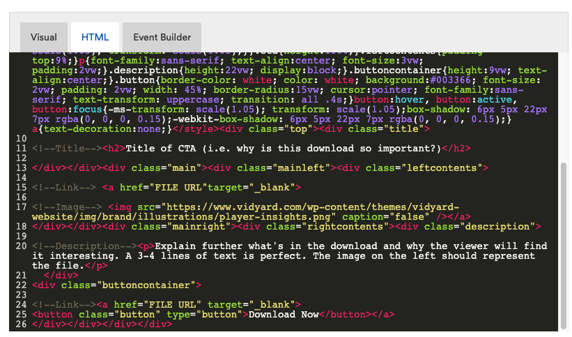 Paste into the HTML Editor