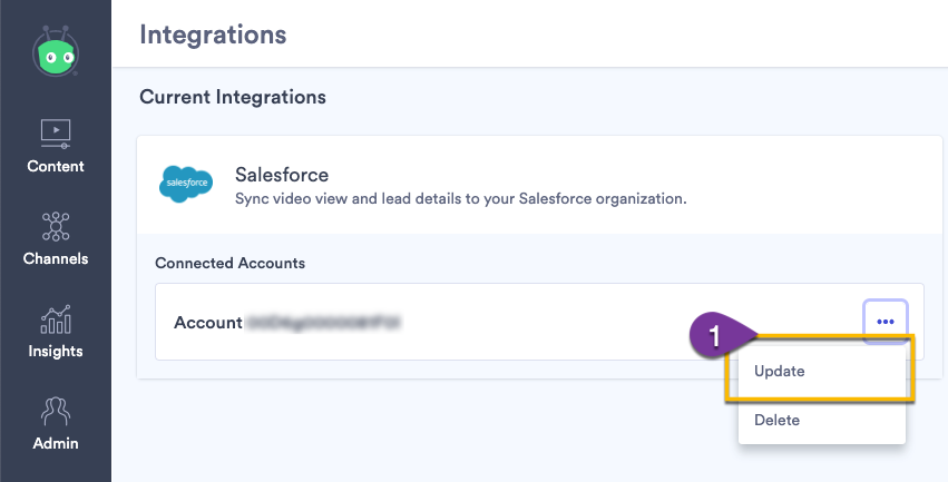 Updating the Salesforce integration in Vidyard
