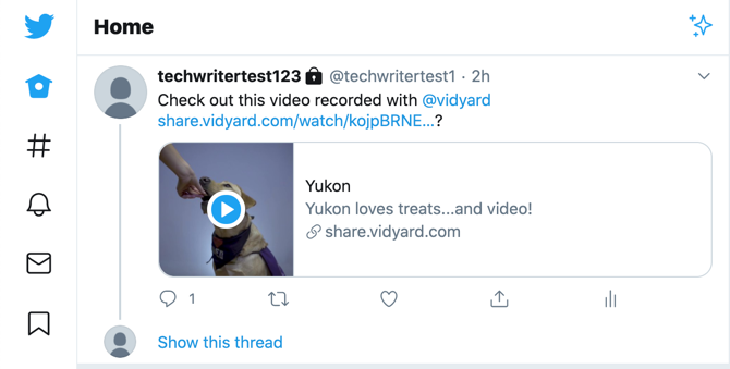 The video preview that appears on the post in your followers' timelines