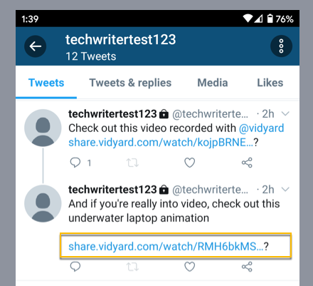 Post with a sharing page link to the video when viewing your timeline on the X mobile app