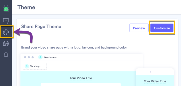 Customizing your sharing page settings in Vidyard Pro