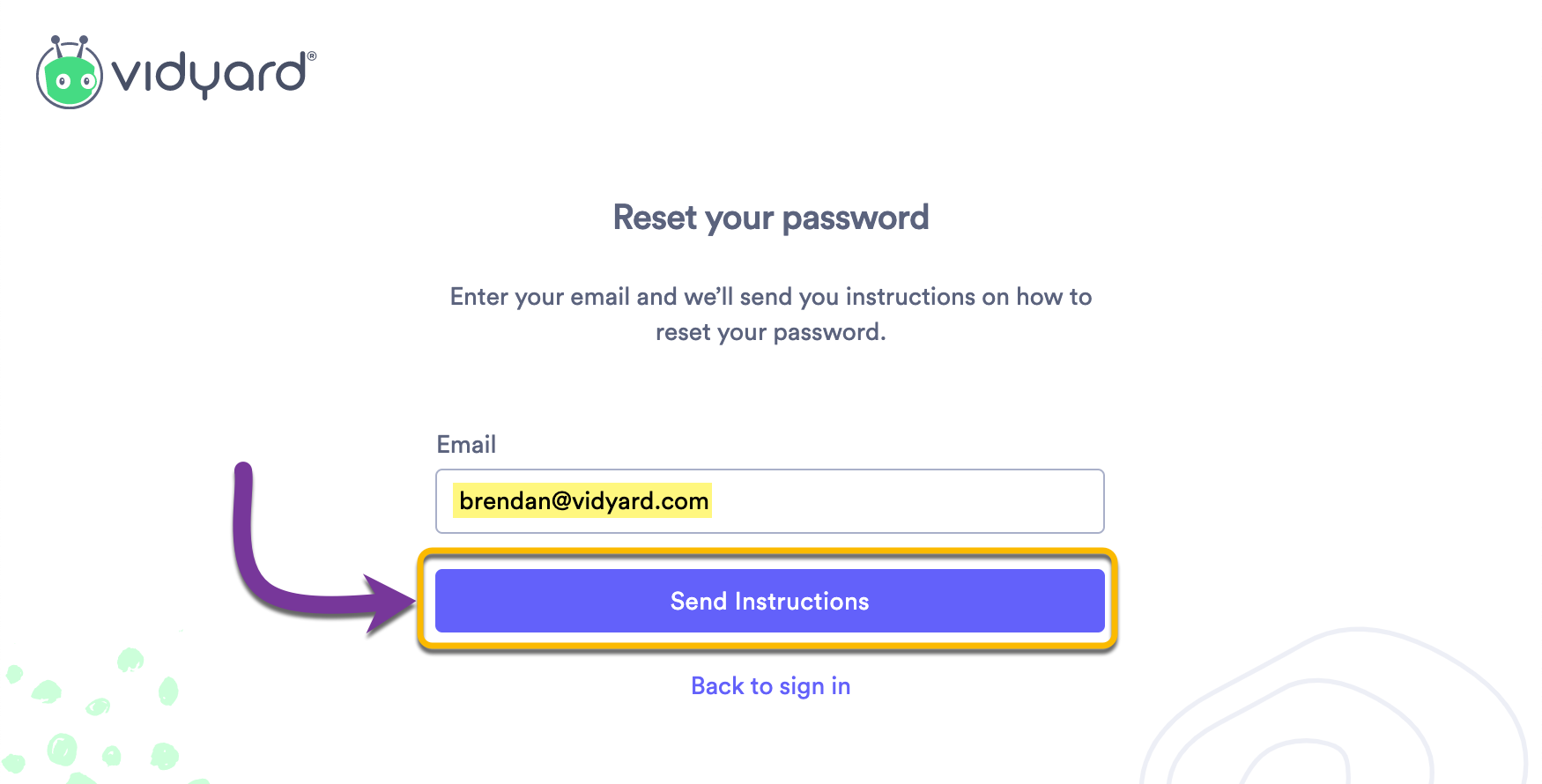 How to reset or change your password Vidyard Support