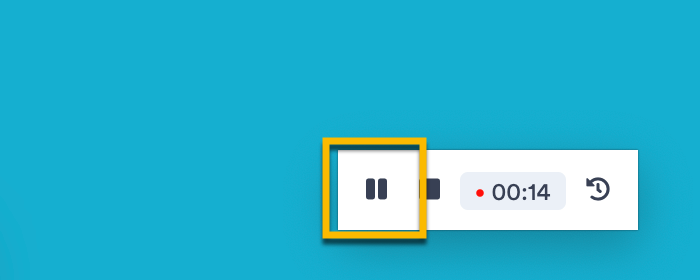 Using the recording controls on the desktop app to pause and resume your recording