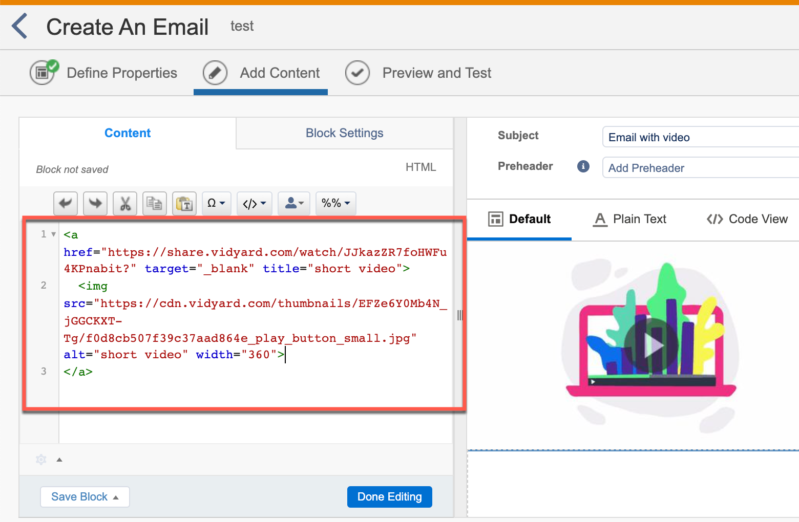 How to create a gif in the Vimeo app for Salesforce Marketing