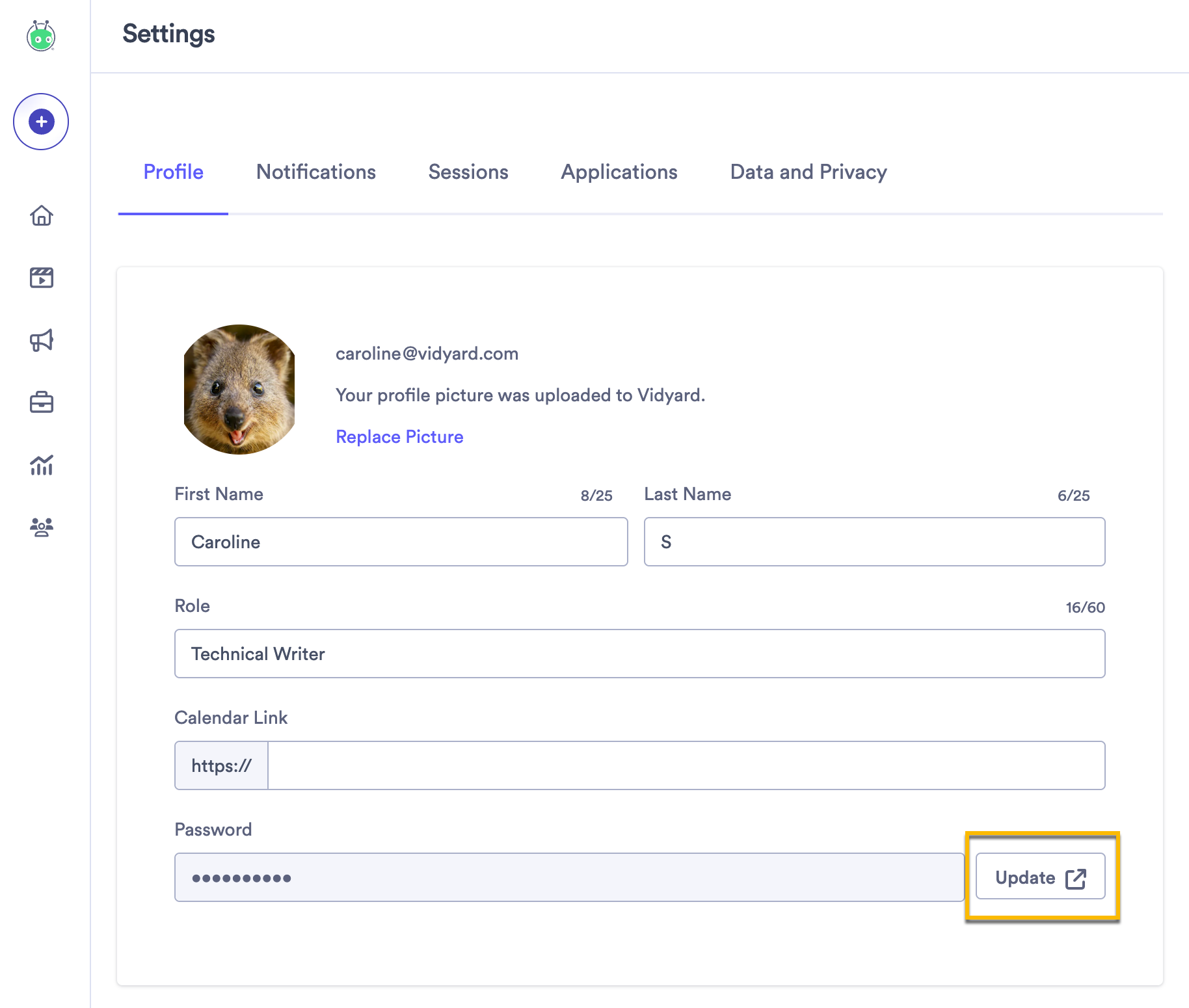Selecting the Change Your Password link to receive an email with password reset instructions