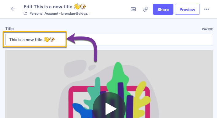 Changing the video of your video