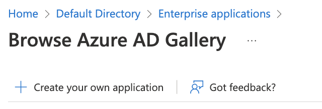 Create your own application button in Azure